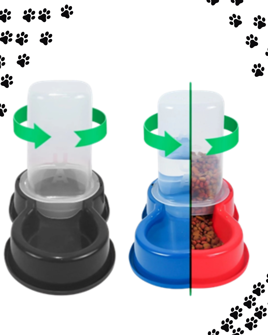 Plato dispensador doble funcion comida o agua
