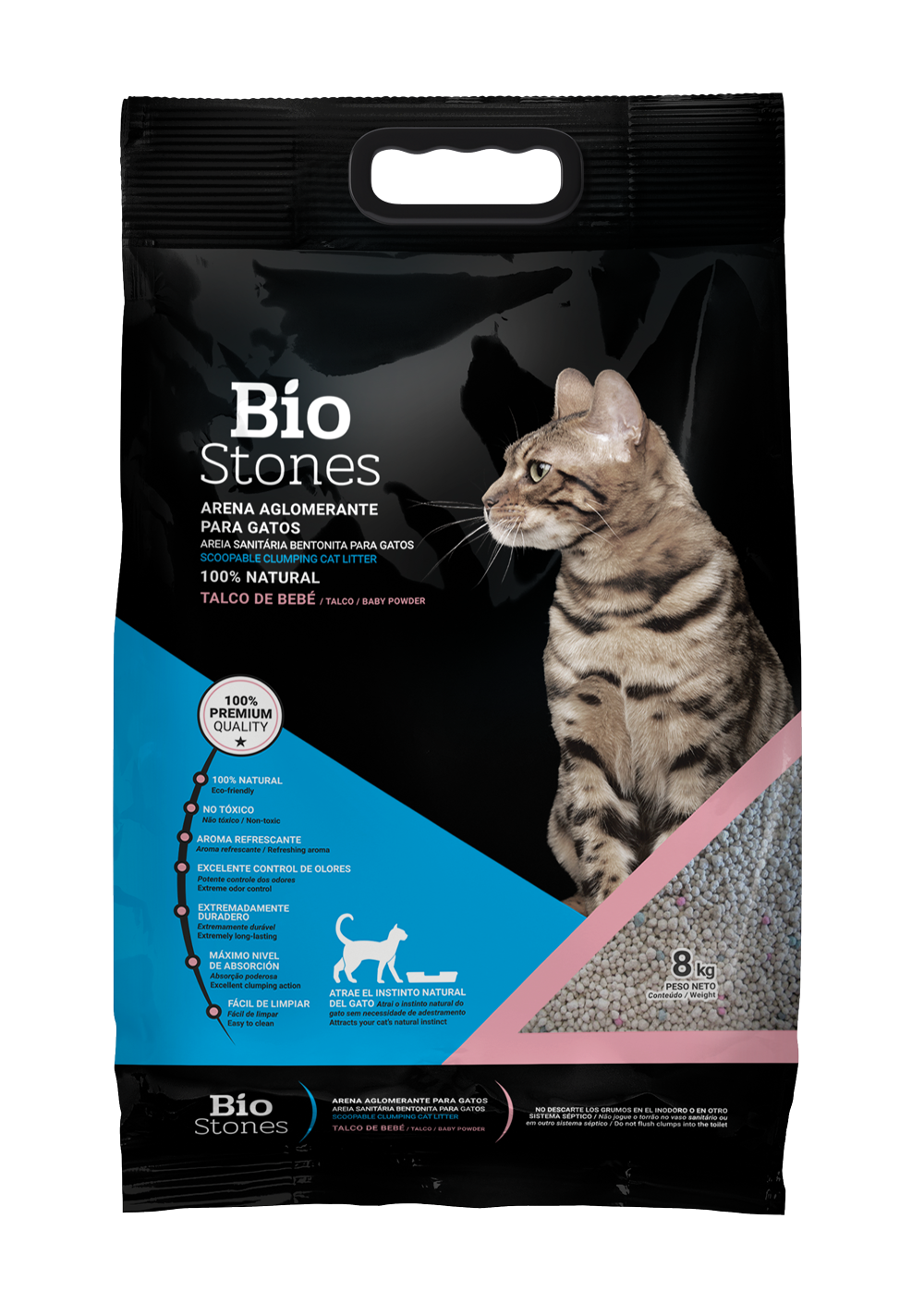  Bentonita sanitaria Bio Stones aglomerante