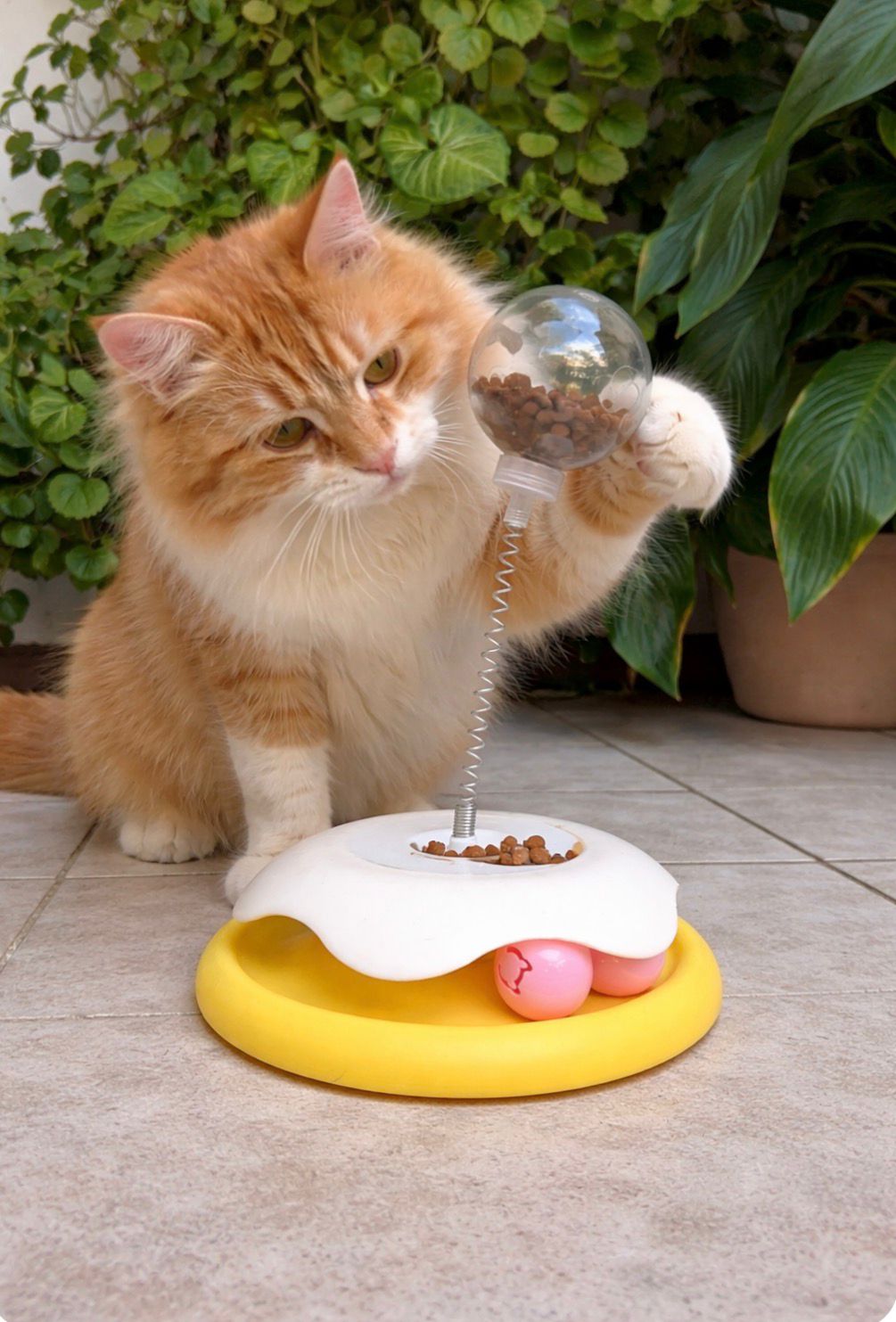 Juguete con dispensador y pelotas