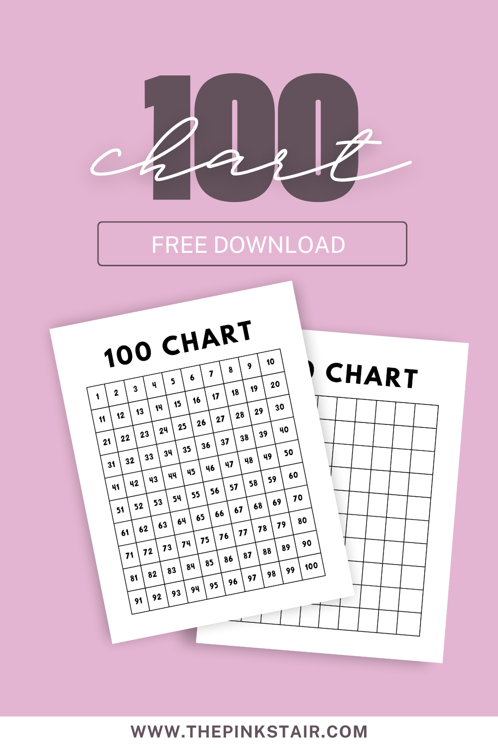 100 Chart Printable