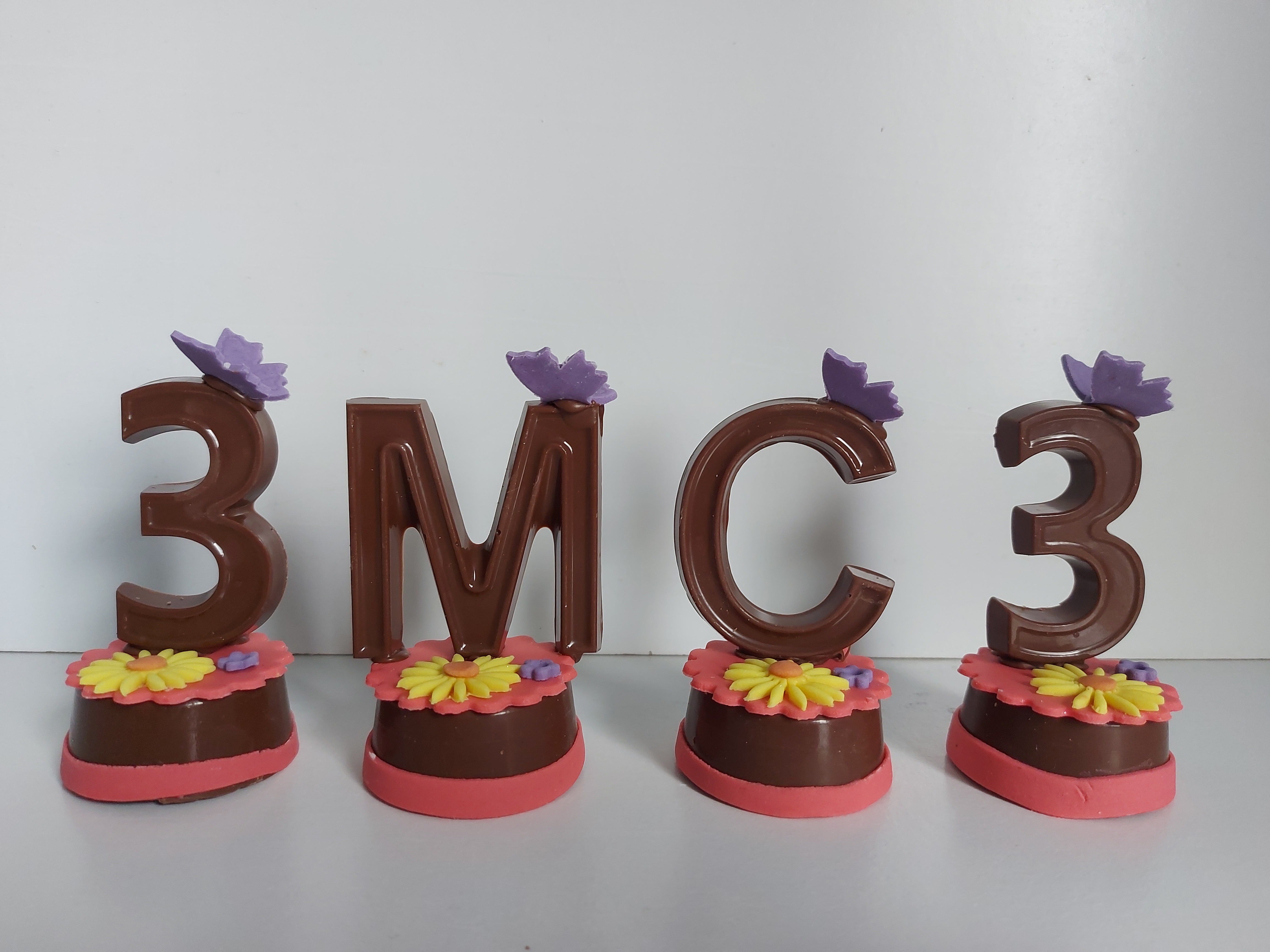 Bombom Grande com Número 3D