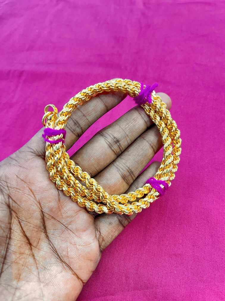 Murukku Chain Thick Gold plated