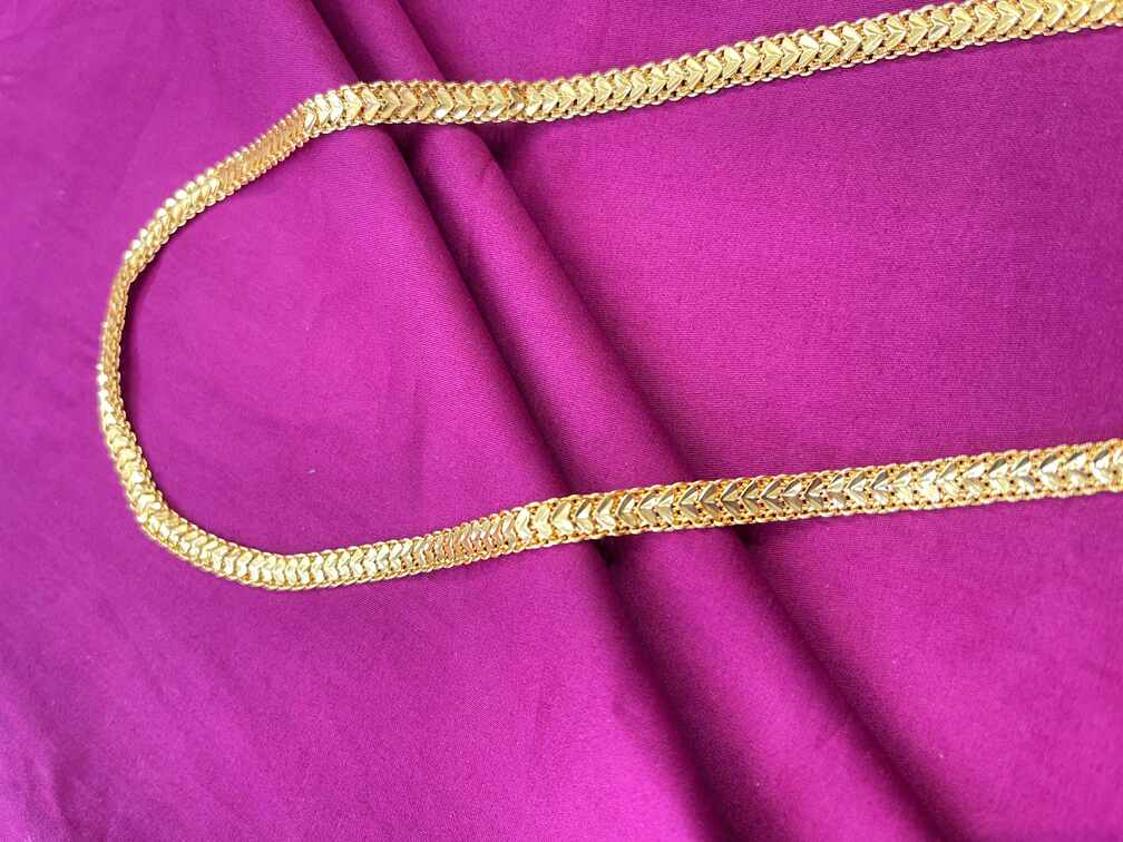 V type Chain Gold plated