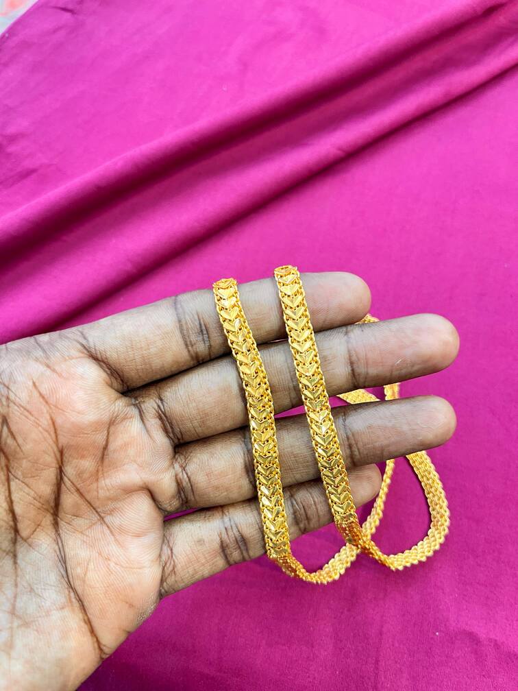 V type Chain Gold plated