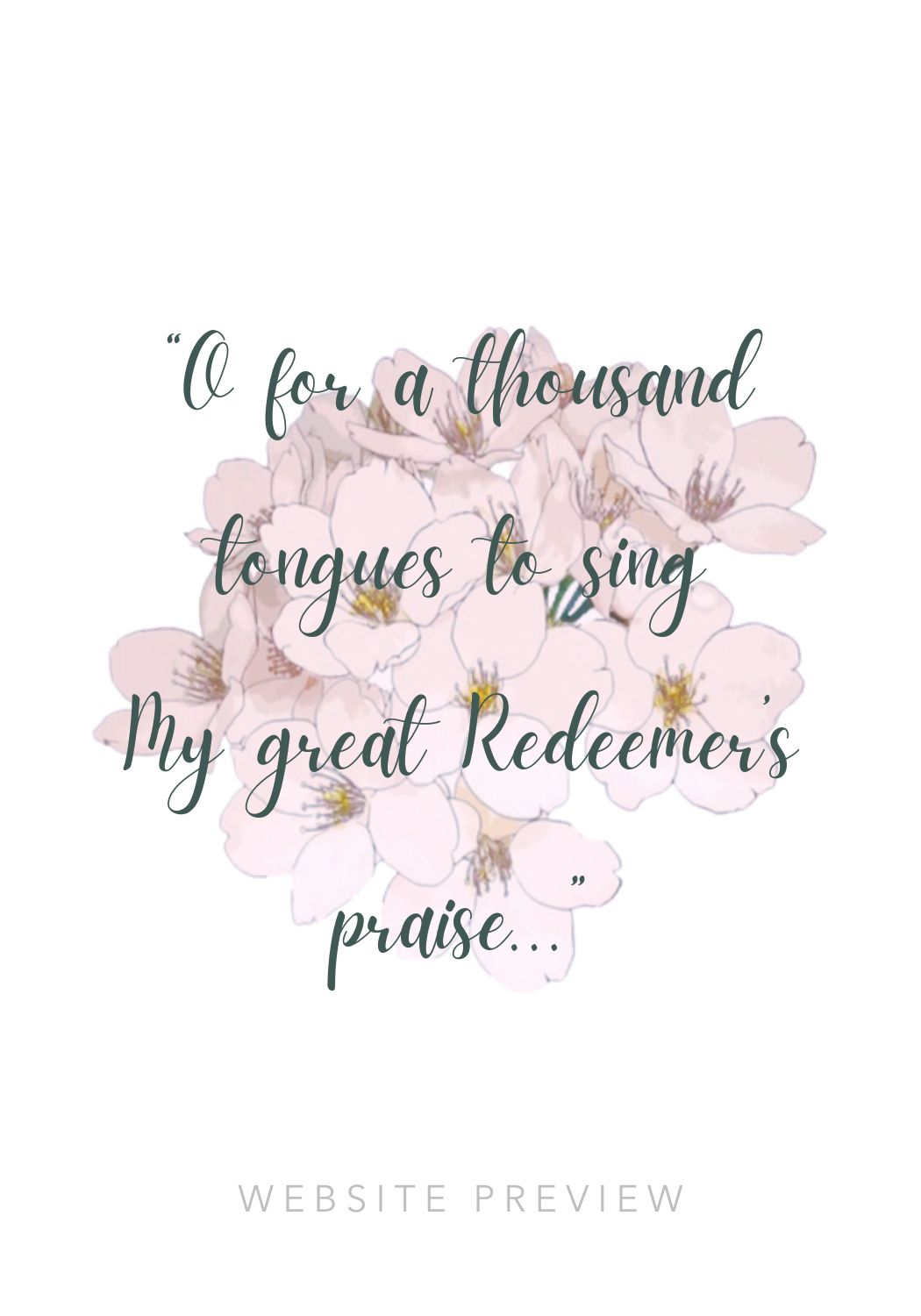 "O for a Thousand Tongues to Sing" Card