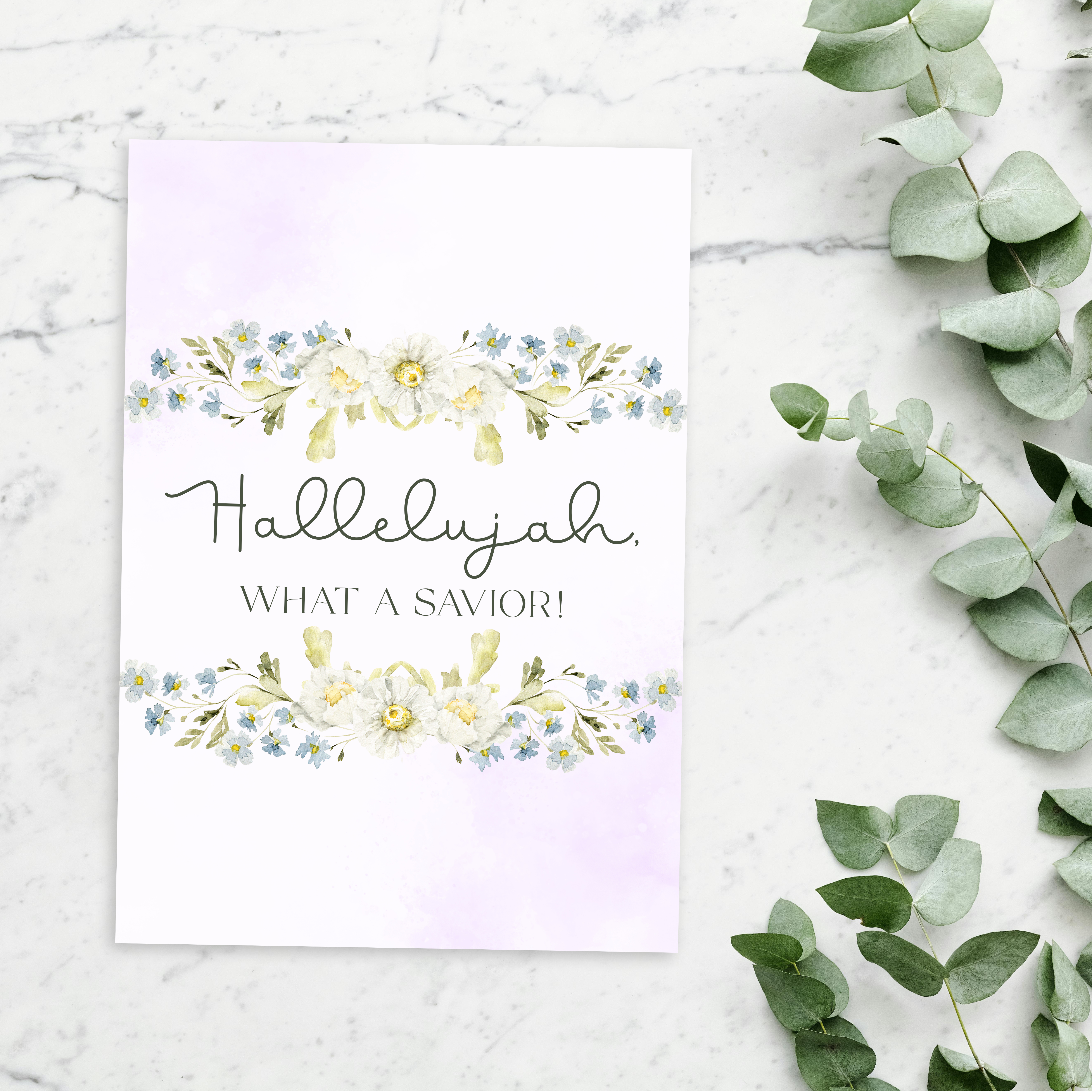 “Hallelujah, What a Savior!” Card