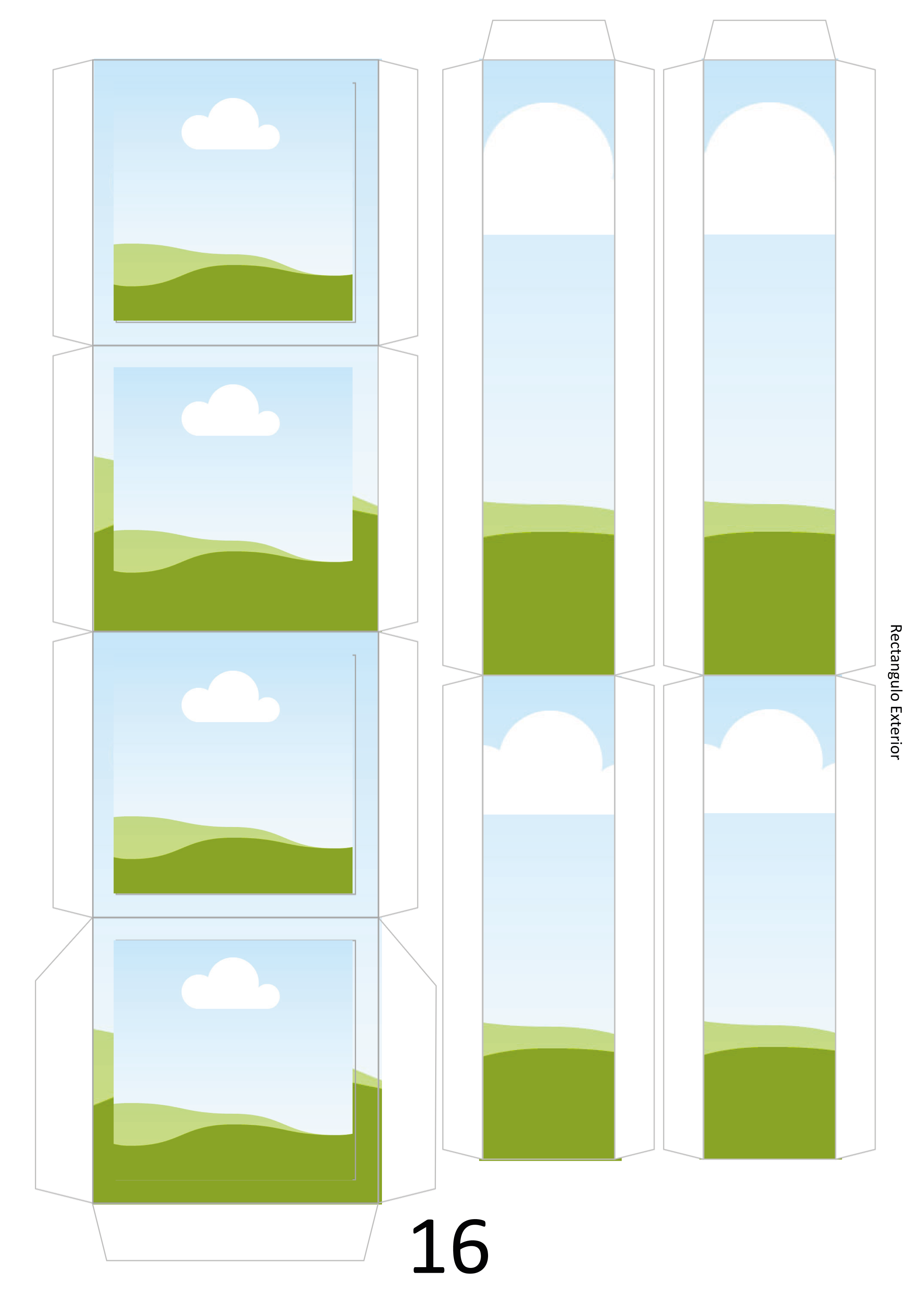 Plantilla De Cubos Giratorios