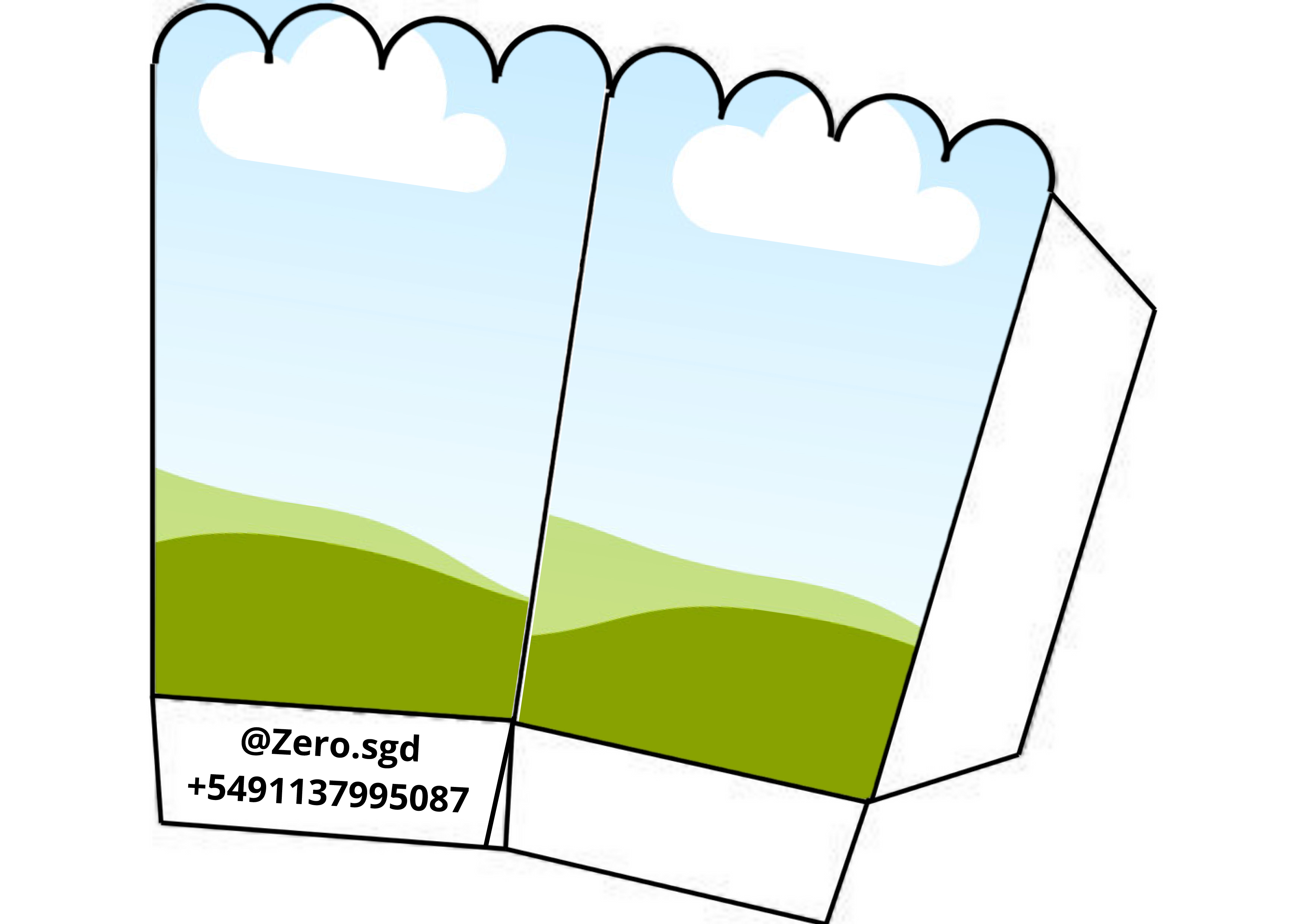 Plantilla pochoclera 2 hojas