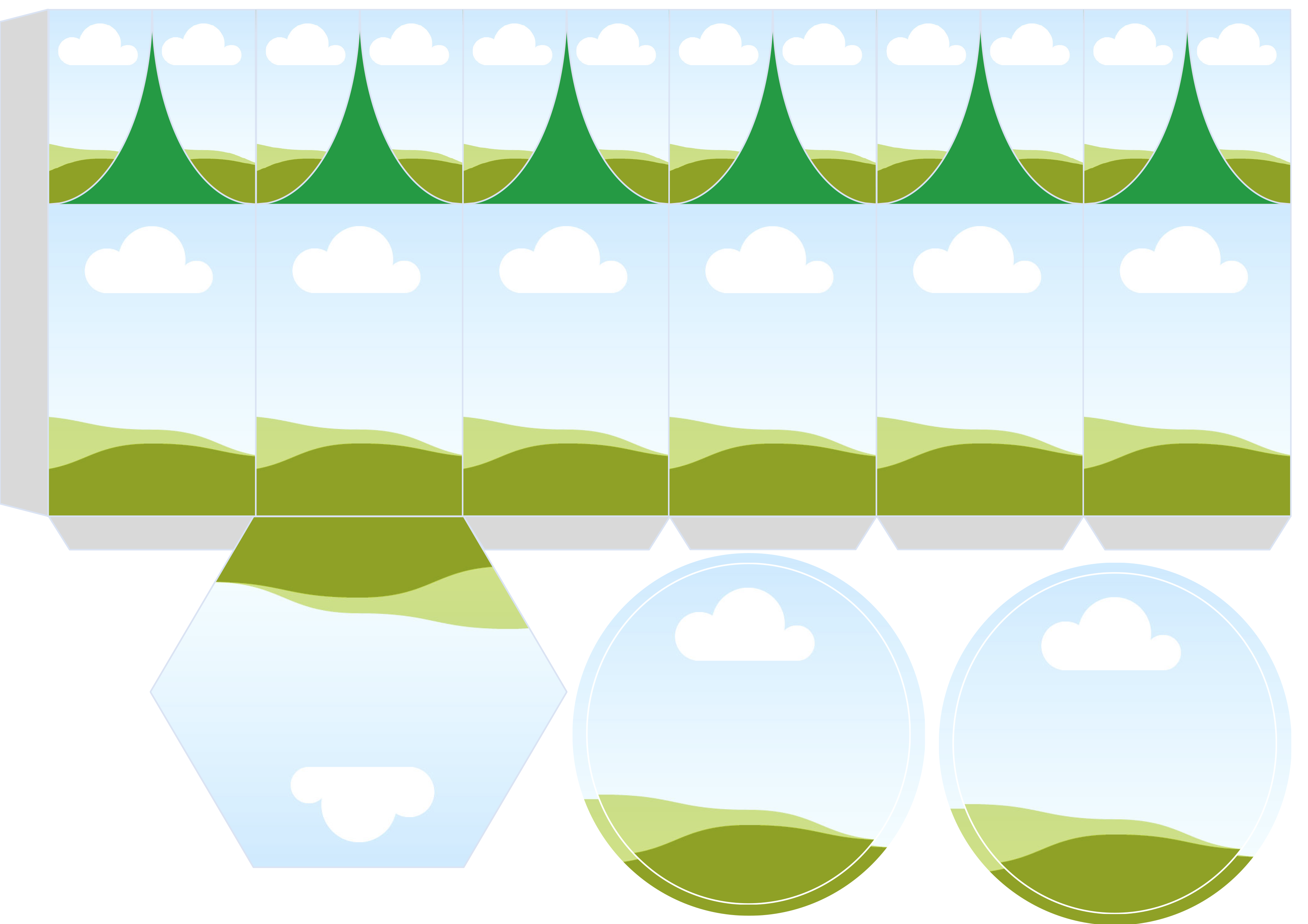 Plantilla Centro de mesa Hexagonal Pequeño