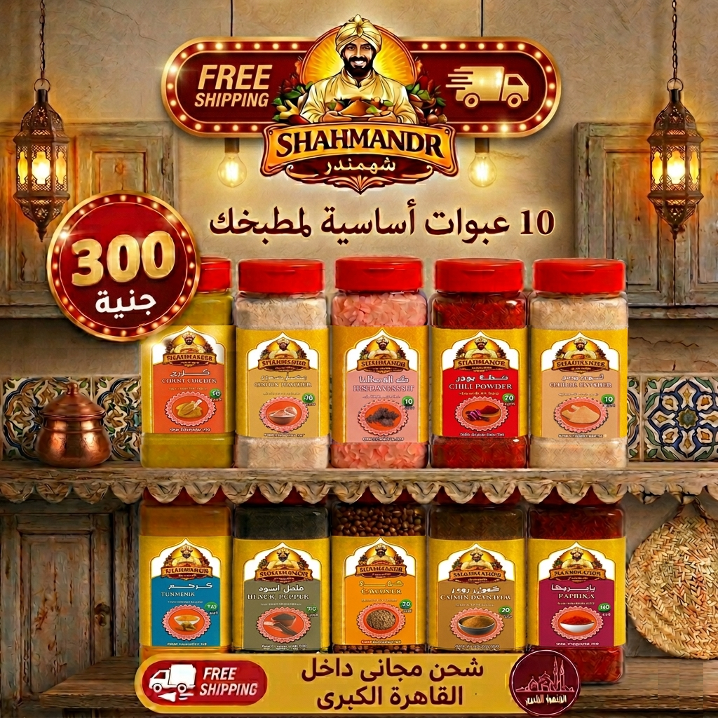 عرض توابل المطبخ الاساسية وشحن مجانى