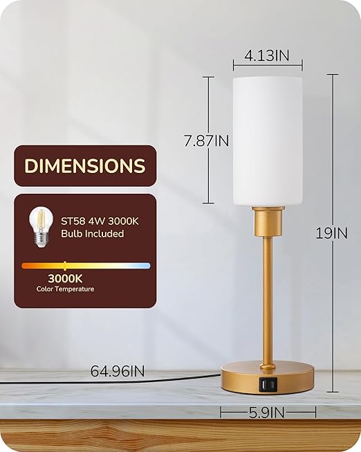 Edislive Touch Bedside Lamp