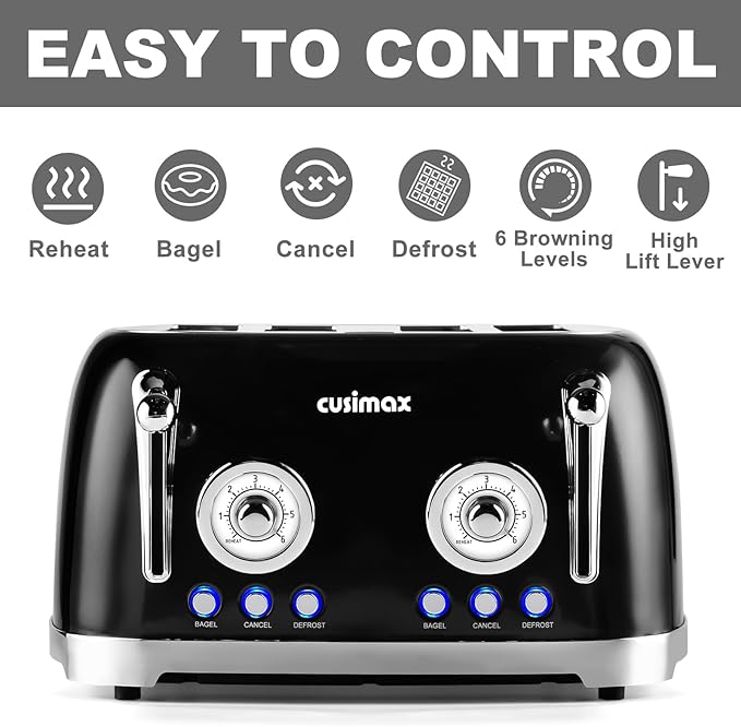 Cusimax 4-Slice Toaster