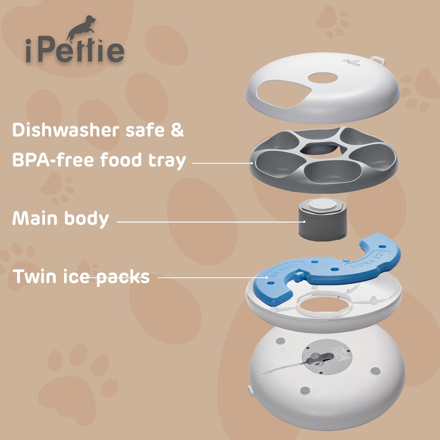 iPetie 6-Meal Pet Feeder