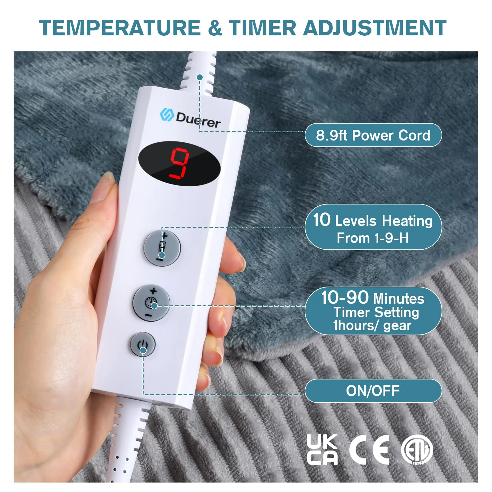 Duerer Heated Throw Blanket