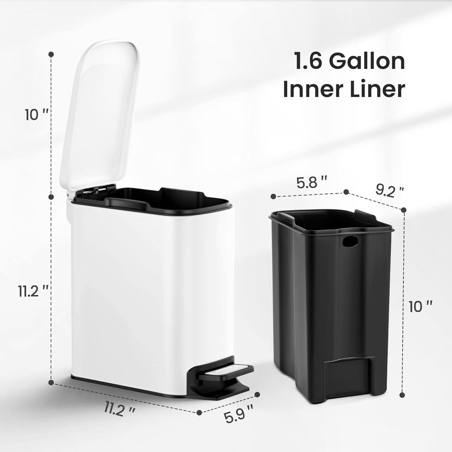 CESUN 10L Step Trash Can