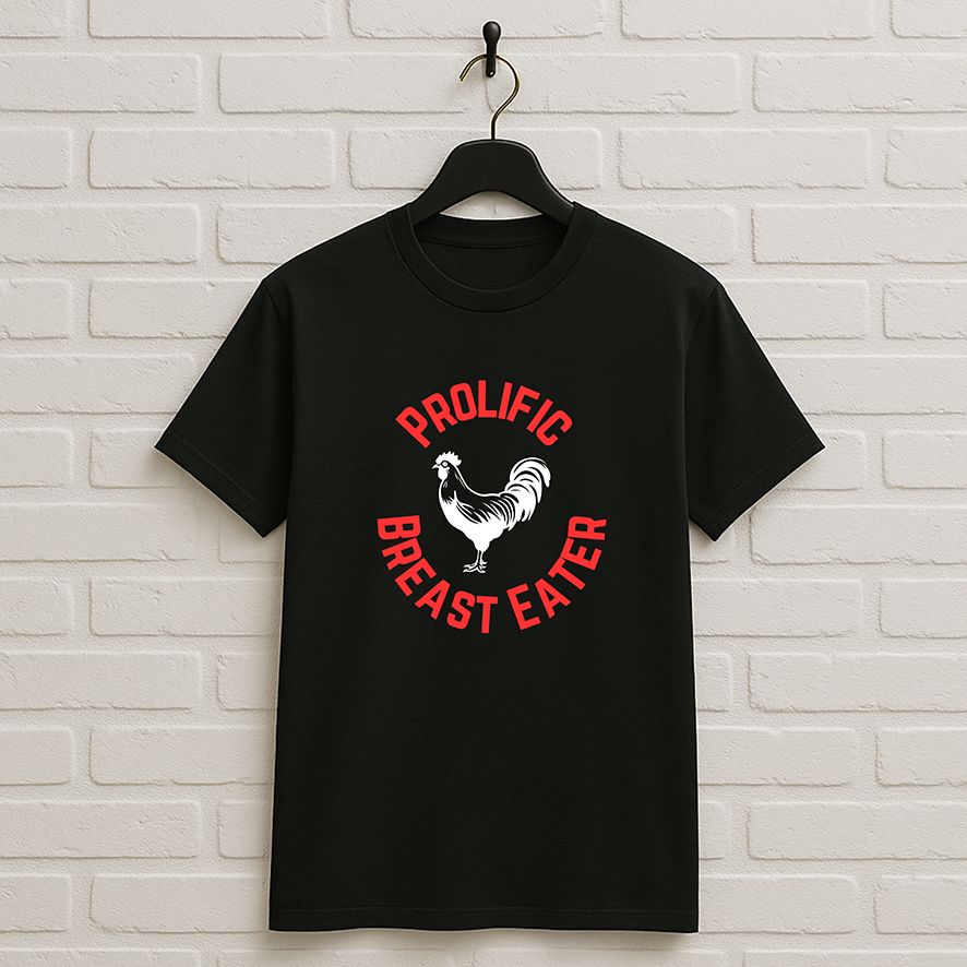 Prolific Breast Eater T-Shirt / Crop Top or Jumper, Y2K Tee Baby Tee, Cropped T-Shirt, Chicken Lover Shirt, Protein Addict Tee