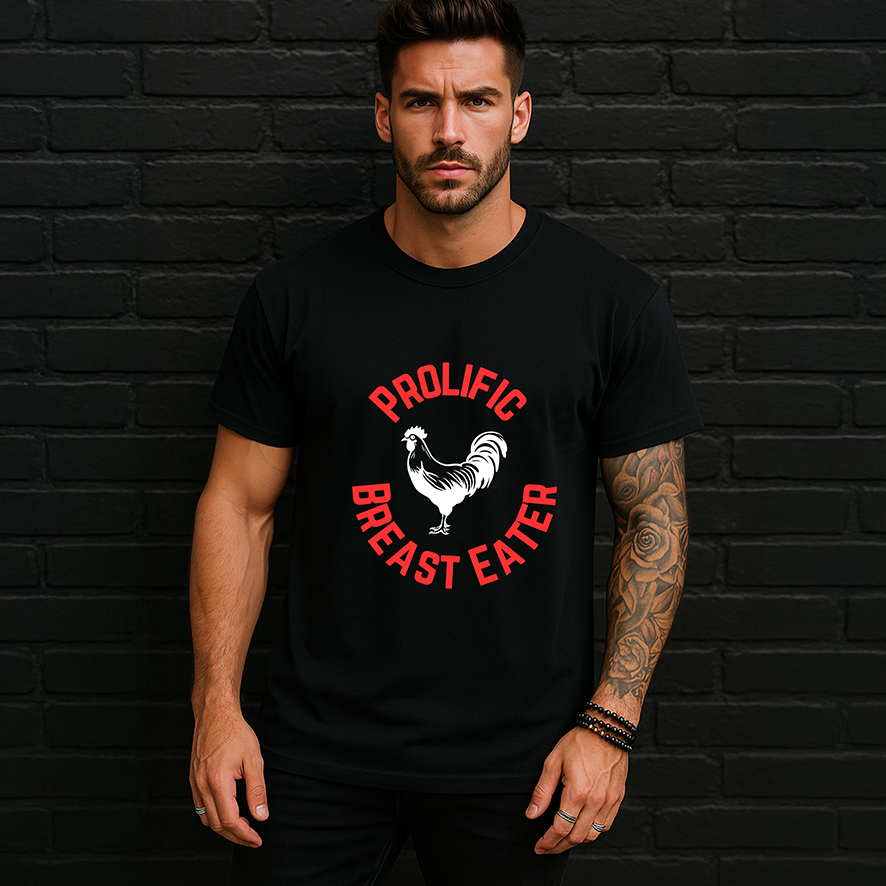 Prolific Breast Eater T-Shirt / Crop Top or Jumper, Y2K Tee Baby Tee, Cropped T-Shirt, Chicken Lover Shirt, Protein Addict Tee