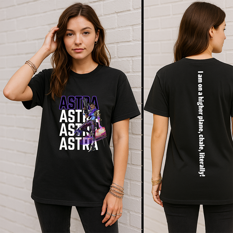 Valorant Astra T-Shirt or Sweater, Gaming T-Shirt Top PC Gamer Tee Gift for Gamer, Present for Gamer Astra V Tee, Gift for Son Gaming Tshirt