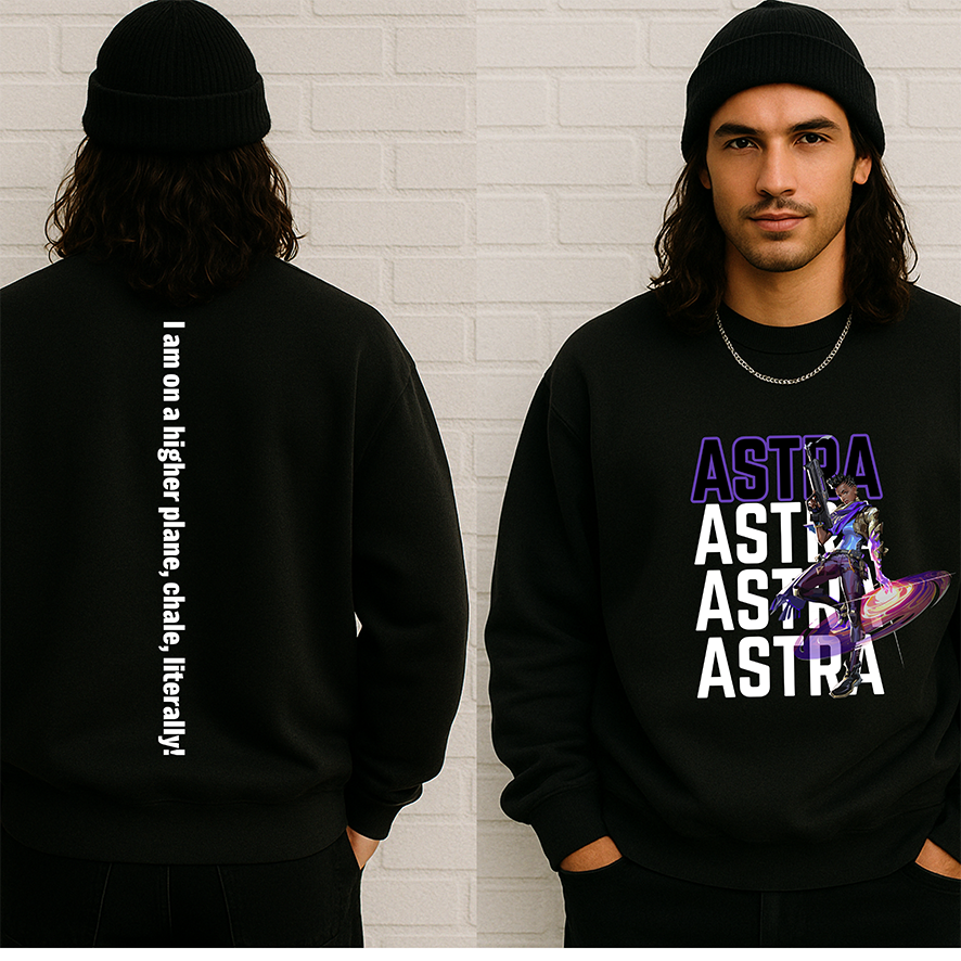 Valorant Astra T-Shirt or Sweater, Gaming T-Shirt Top PC Gamer Tee Gift for Gamer, Present for Gamer Astra V Tee, Gift for Son Gaming Tshirt