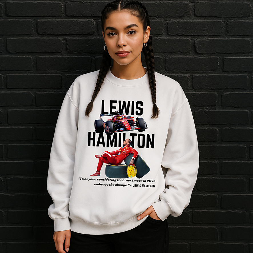 Lewis Hamilton T-Shirt, Embrace Change T-Shirt, F1 Top, Formula 1 Tee Gift for Husband, Gift for Brother, F! Sports Present, Racing T-Shirt, F1 Gift, Gift for Fella