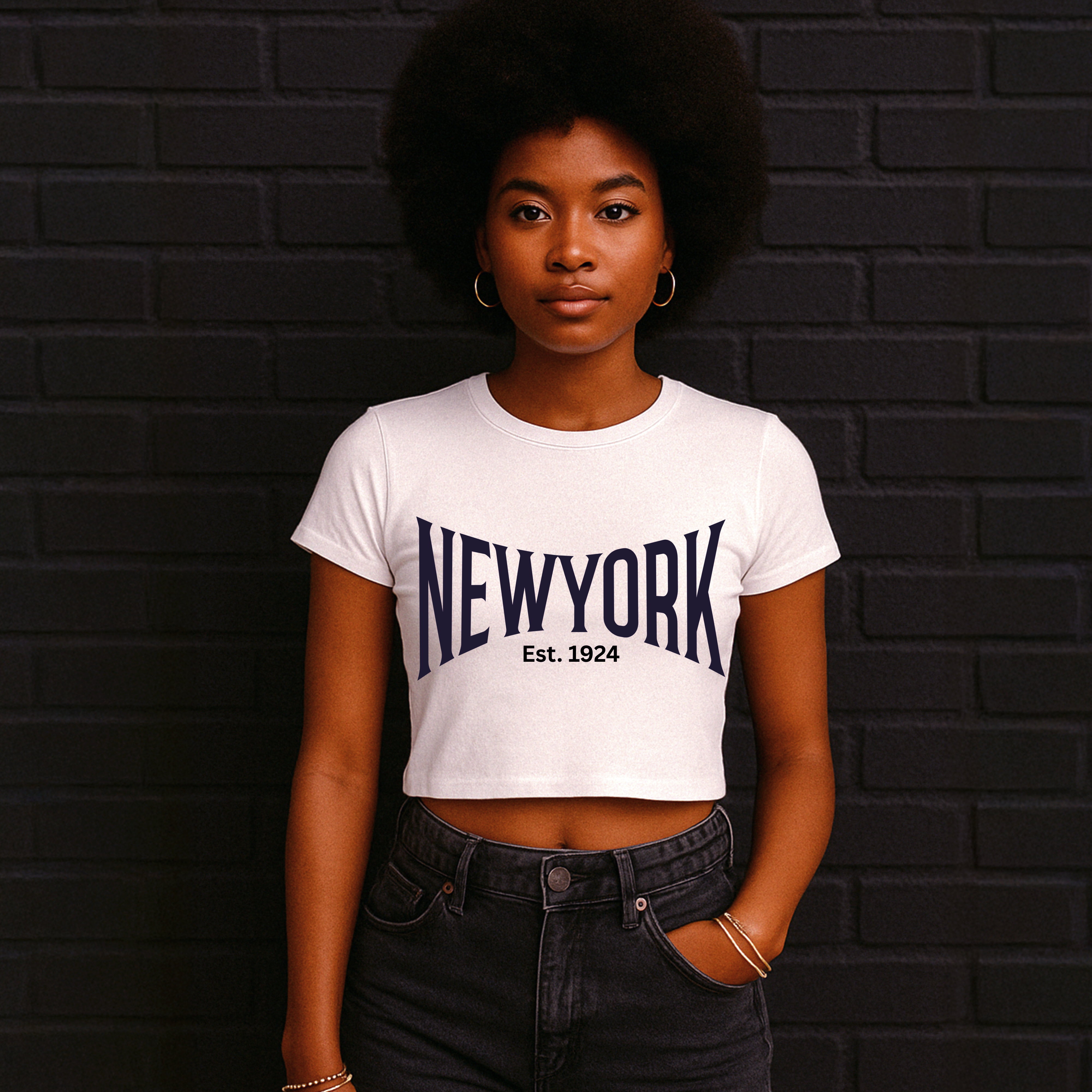 New York Crop Top, NYC Y2K Crop Tee, Baby Tee T-shirt,  NY 90s Crop Tee, City Crop Top Baby Tee Statement Crop Top, USA Cropped Top, Y2K Baby Tee