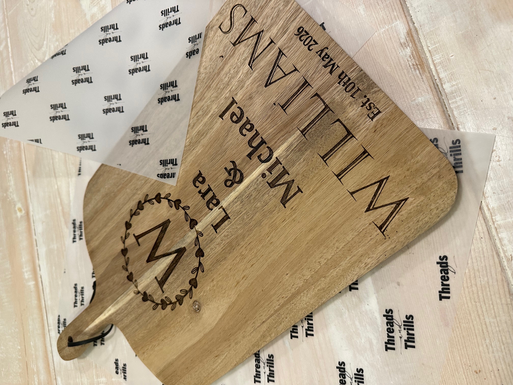Bespoke  Engraved Charcuterie Personalised Cutting Board Custom Chopping Board Engagement Gift Cheese Board Couple Engraved Wedding Present
