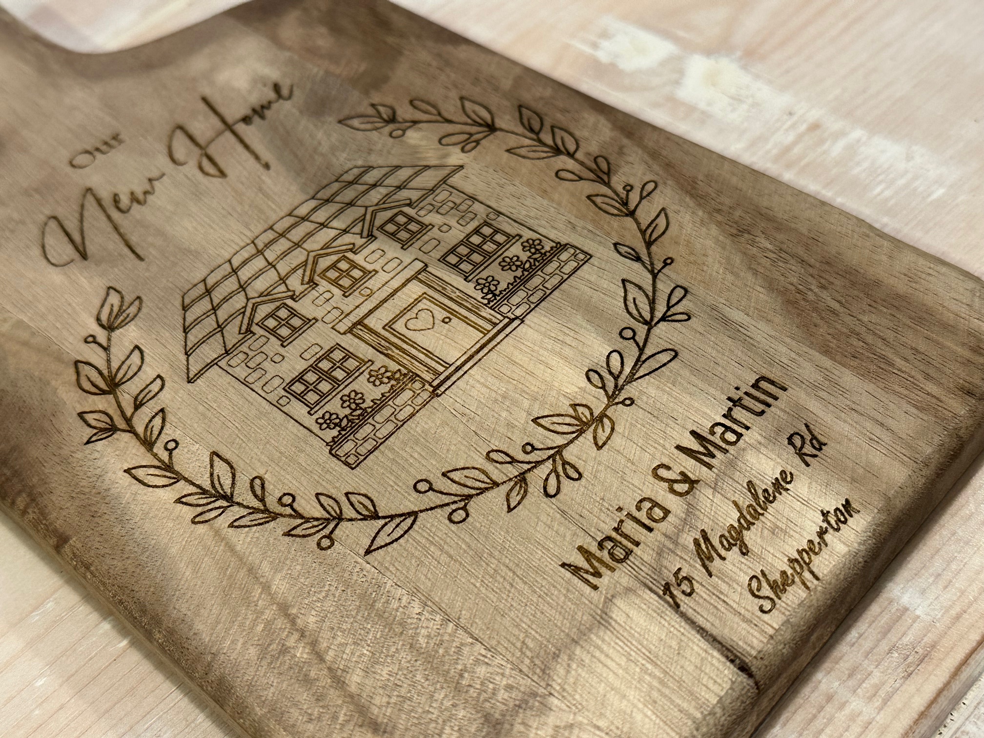 Bespoke  Engraved Charcuterie Personalised Cutting Board Custom Chopping Board Engagement Gift Cheese Board Couple Engraved Wedding Present