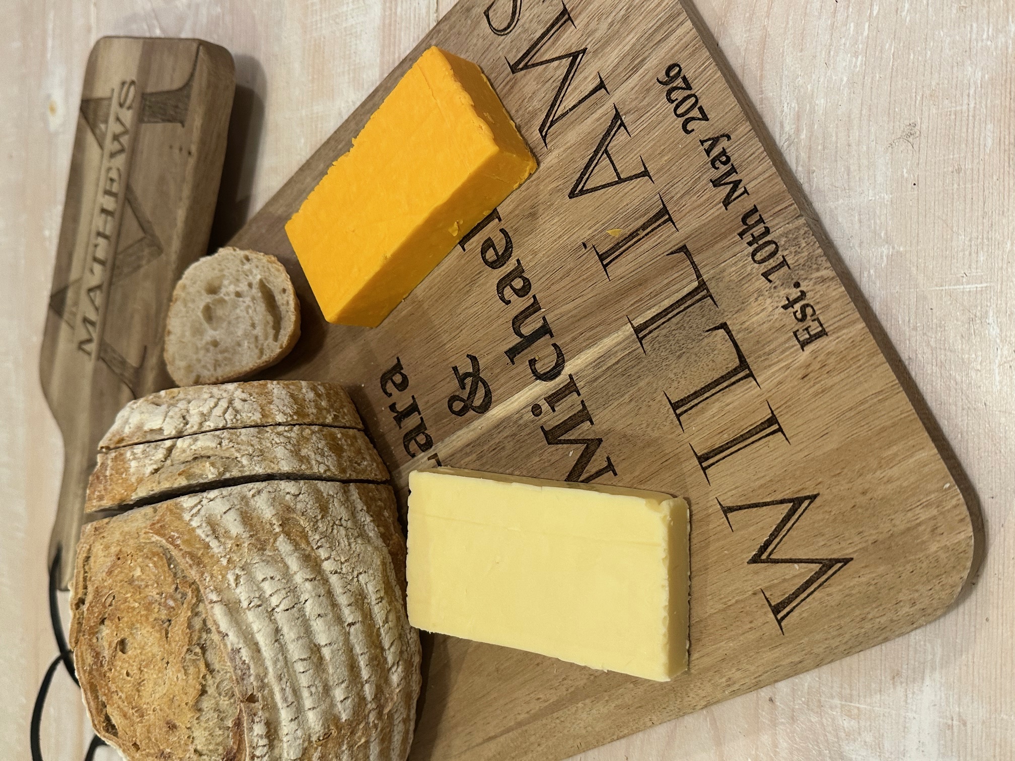 Bespoke  Engraved Charcuterie Personalised Cutting Board Custom Chopping Board Engagement Gift Cheese Board Couple Engraved Wedding Present