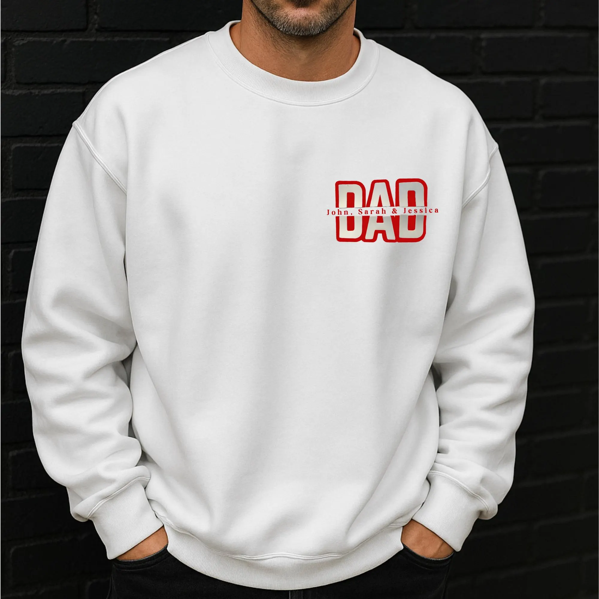 Dad Gift, Personalised dad top, Custom dad tshirt, Custom dad jumper, Custom Dad gift new dad present Present for dad, Kids names Tshirt