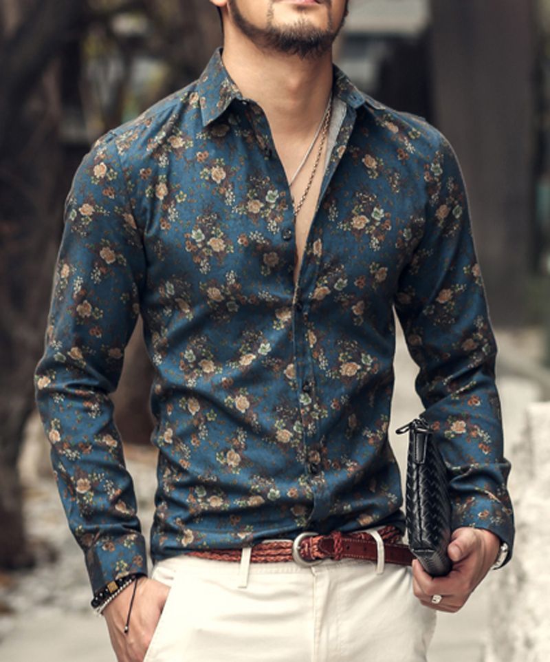 Floral Patterned Men's Shirt