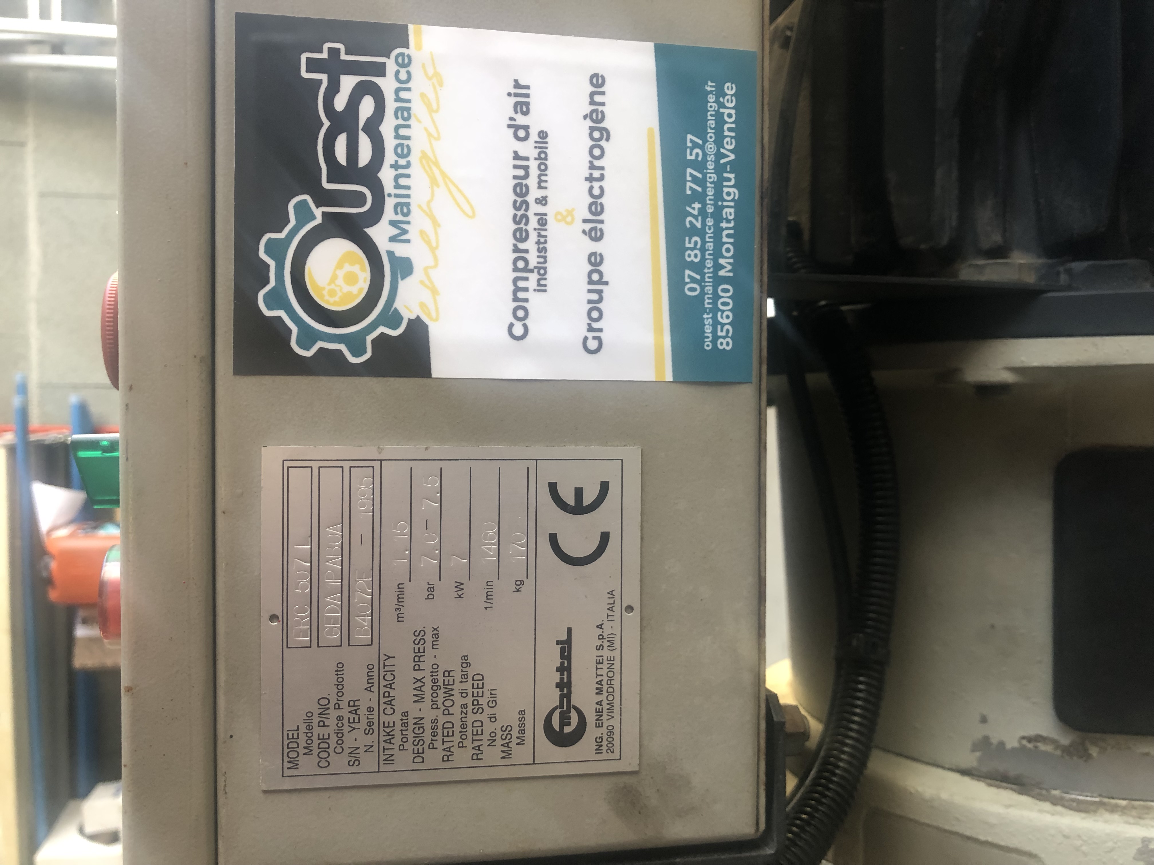 Compresseur d'air à palette MATTEI ERC7L