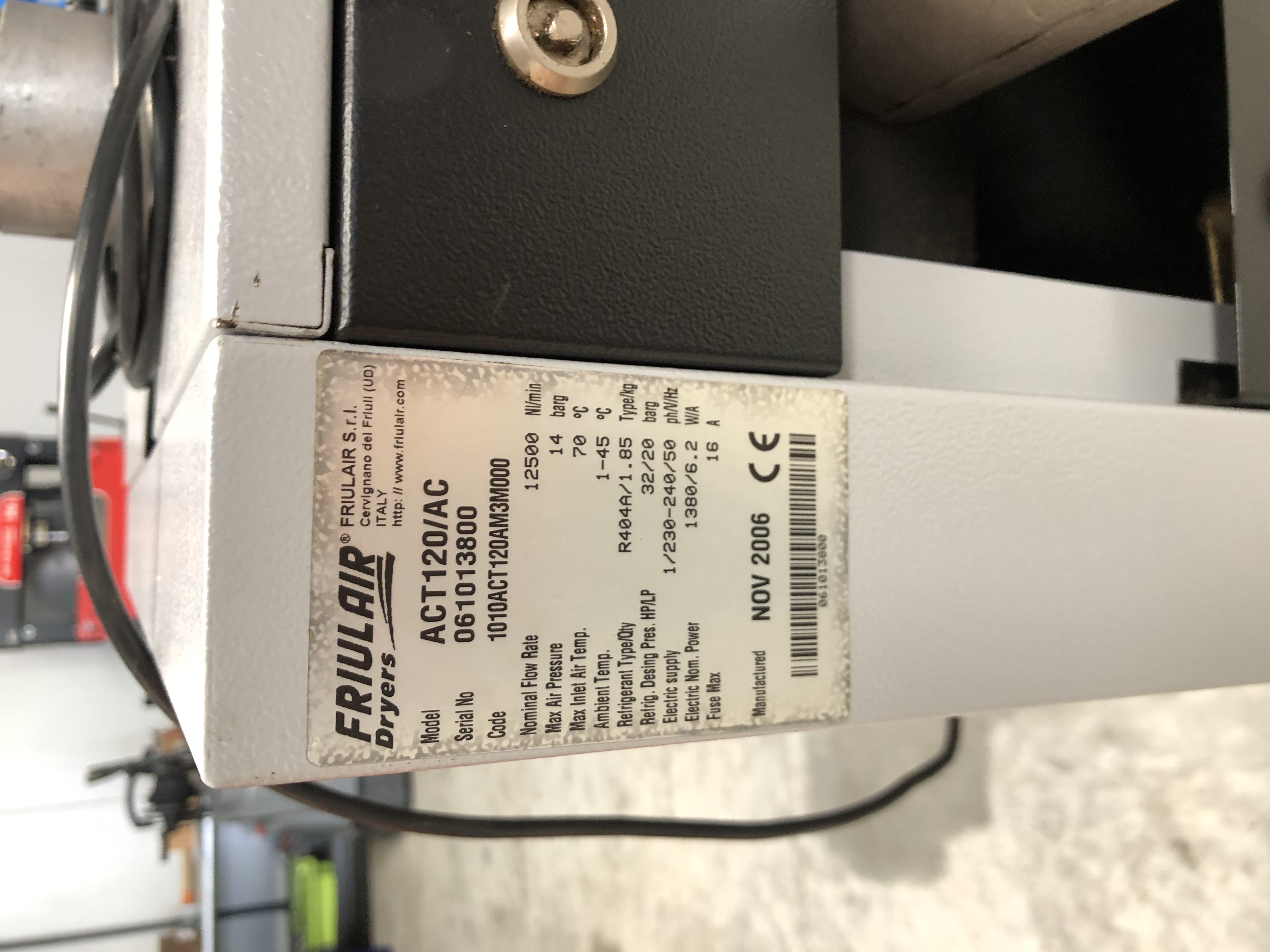 Sécheur d'air Fruilair ACT 120