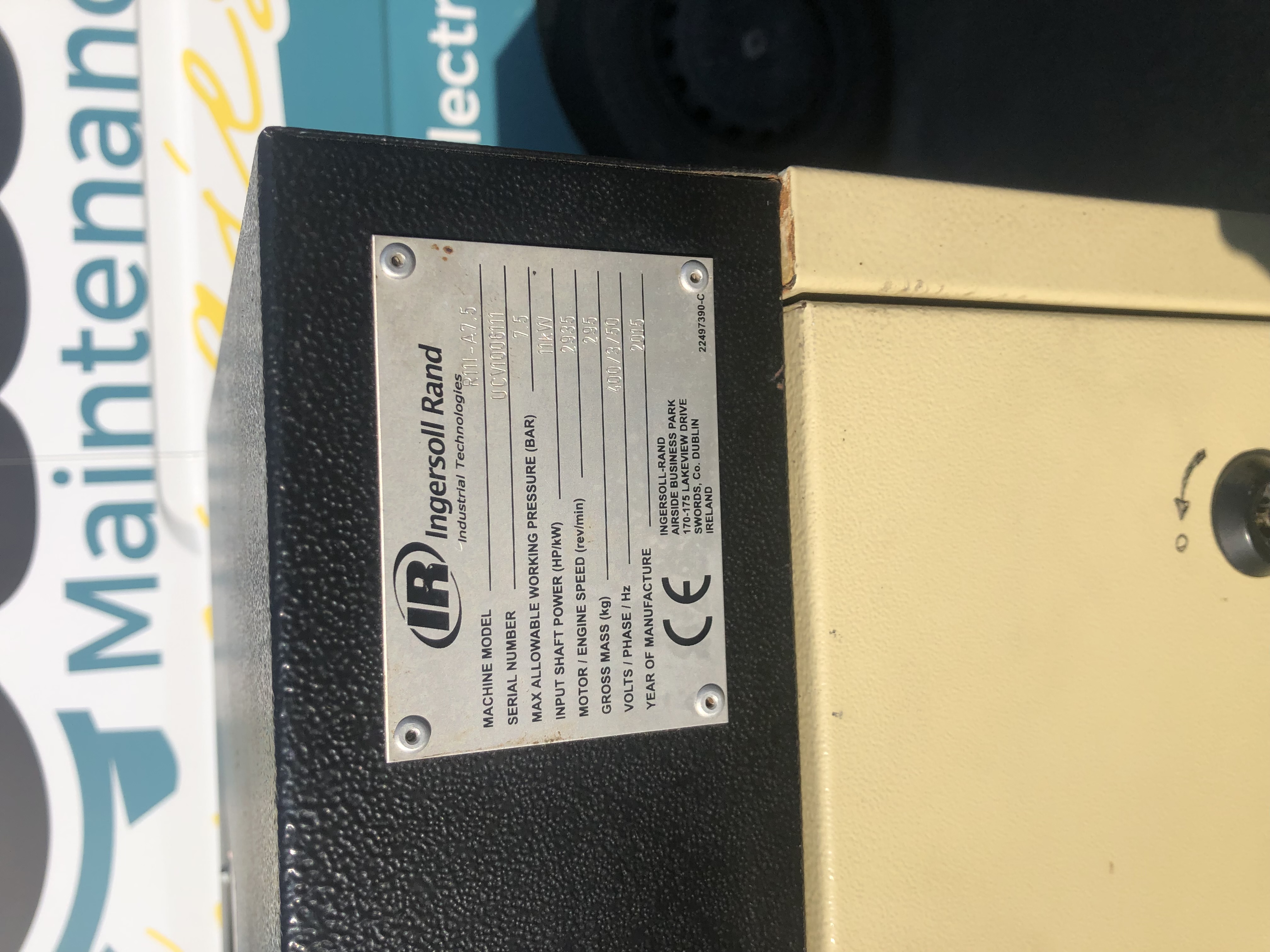 Compresseur Ingersoll Rand R11I-A7.5