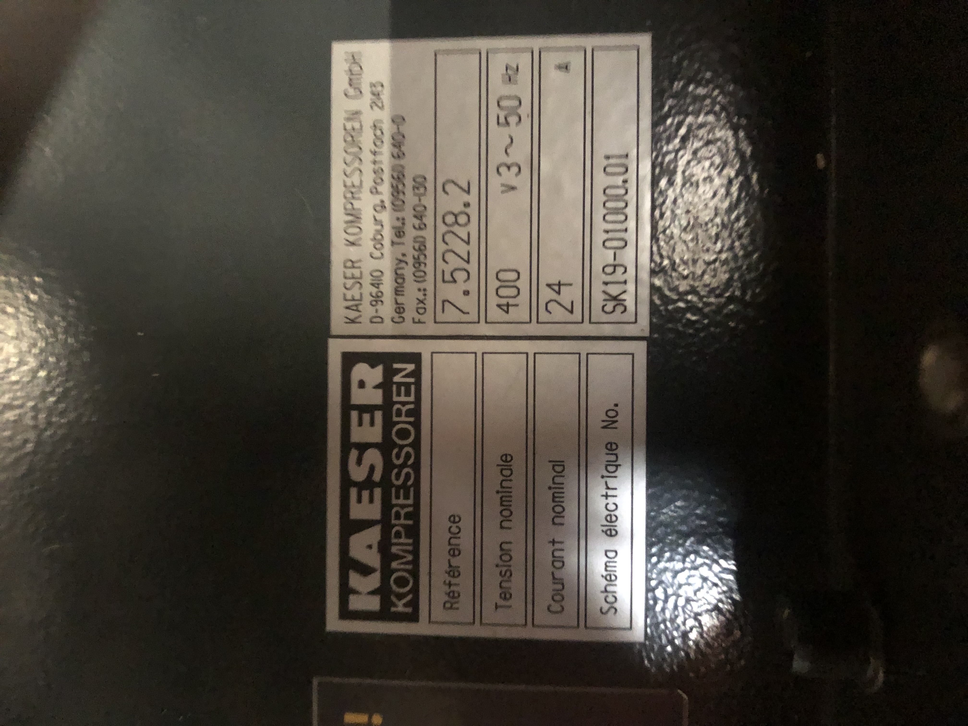 Compresseur Kaeser SK19