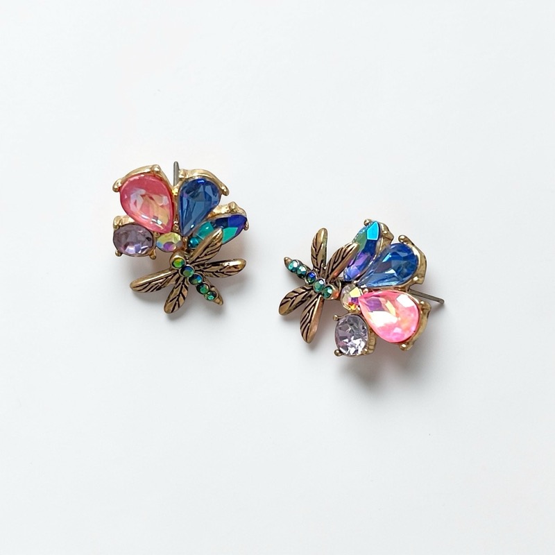 Betsey Johnson  Colorful Butterfly Stud Earrings