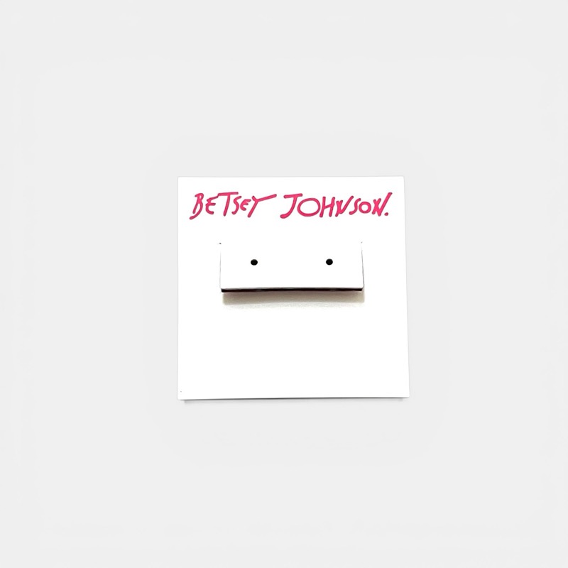 Betsey Johnson Pink Heart Charm Earrings