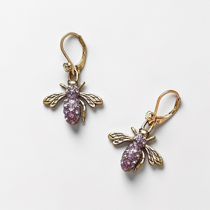 Betsey Johnson  Bee Charm Drop Earrings