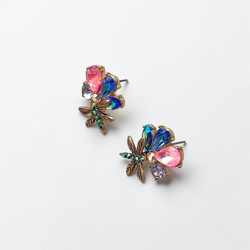 Betsey Johnson  Colorful Butterfly Stud Earrings