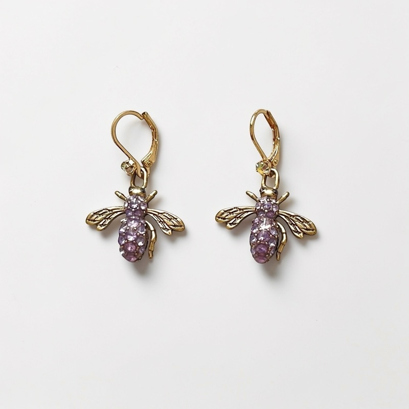 Betsey Johnson  Bee Charm Drop Earrings