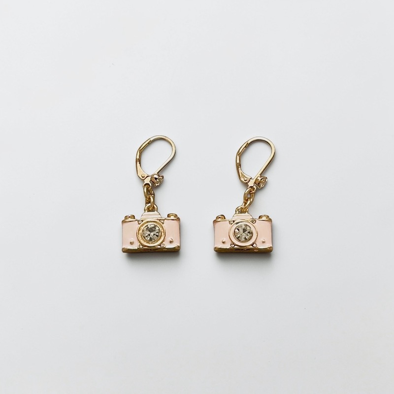 Betsey Johnson Mini Camera Earrings