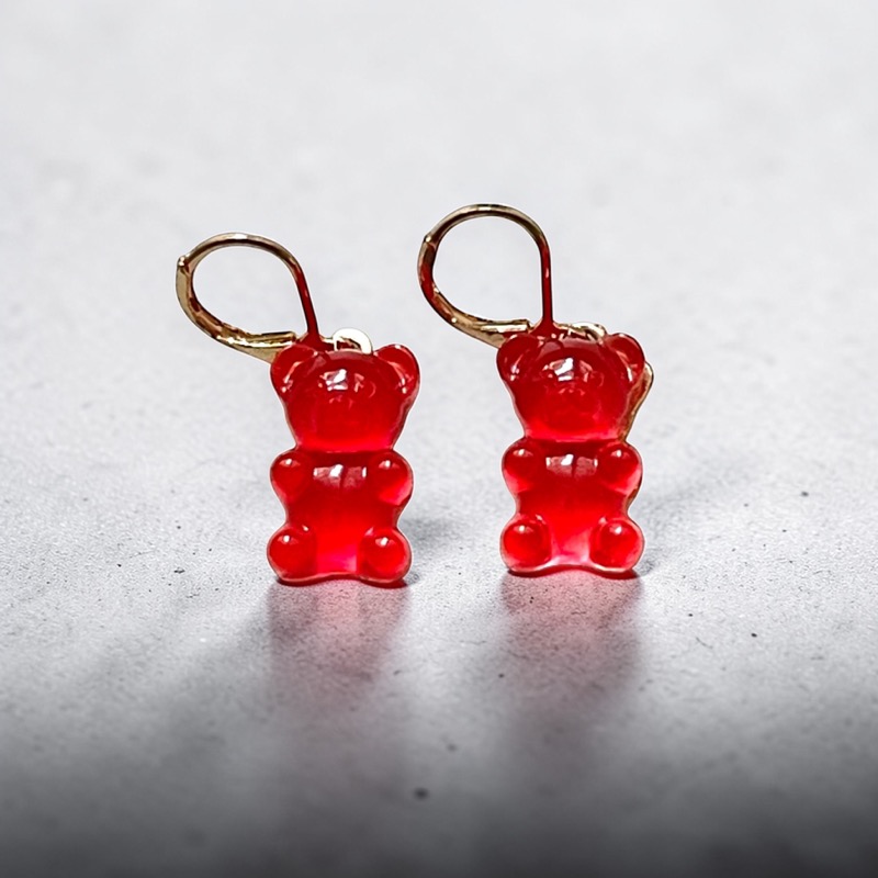 Betsey Johnson Red Gummy Bear Earrings