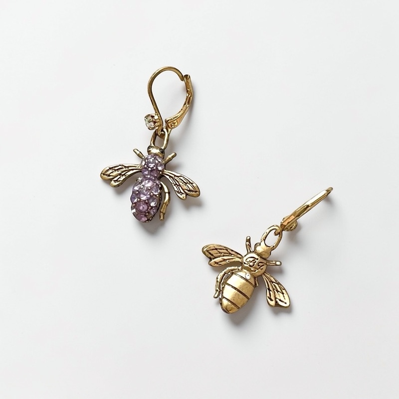 Betsey Johnson  Bee Charm Drop Earrings