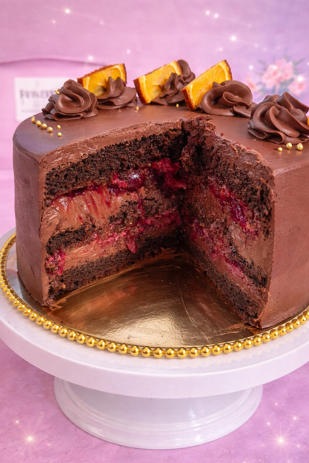 Tort Gia Vegan (cu Ciocolată și Vișine)
