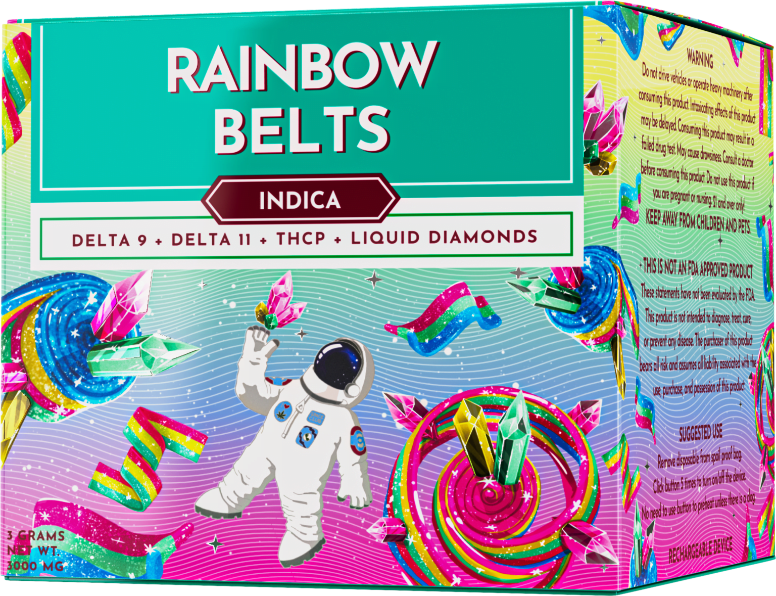 Rainbow Belts 10 Pack