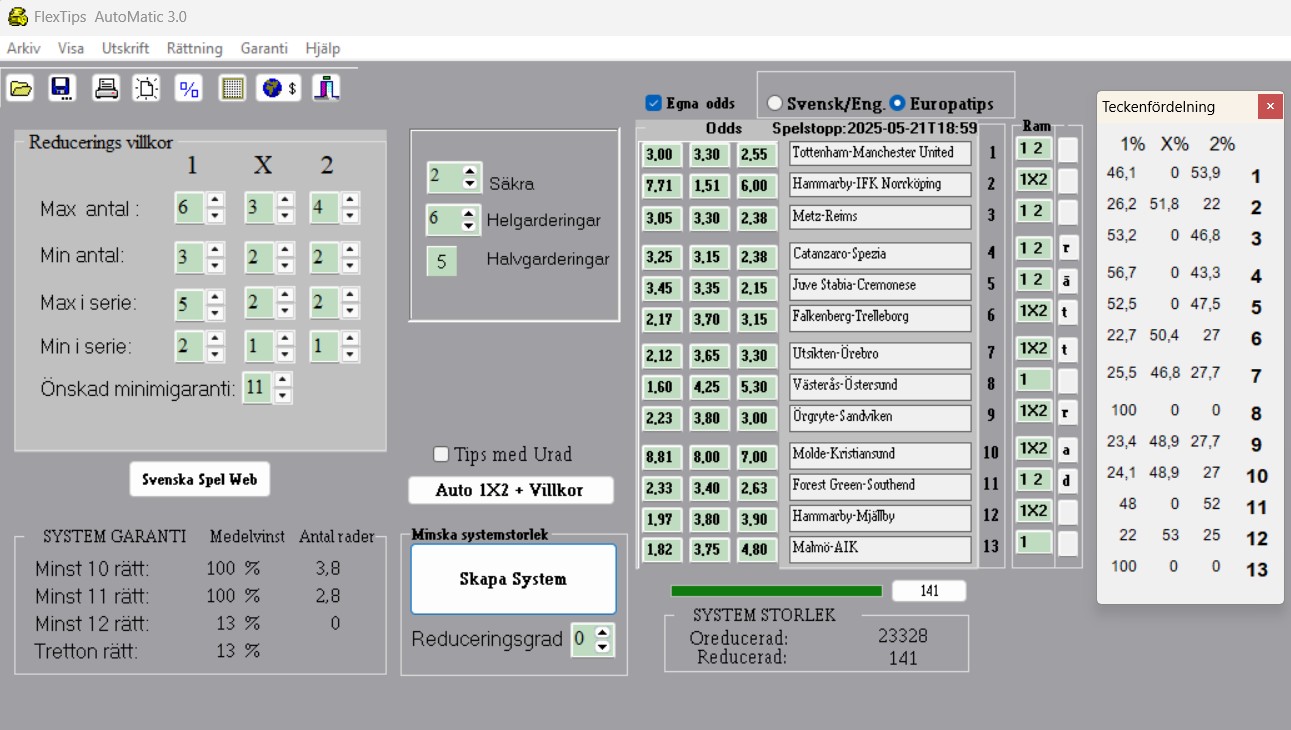 FlexTips Automatik  3.0 för Stryktips