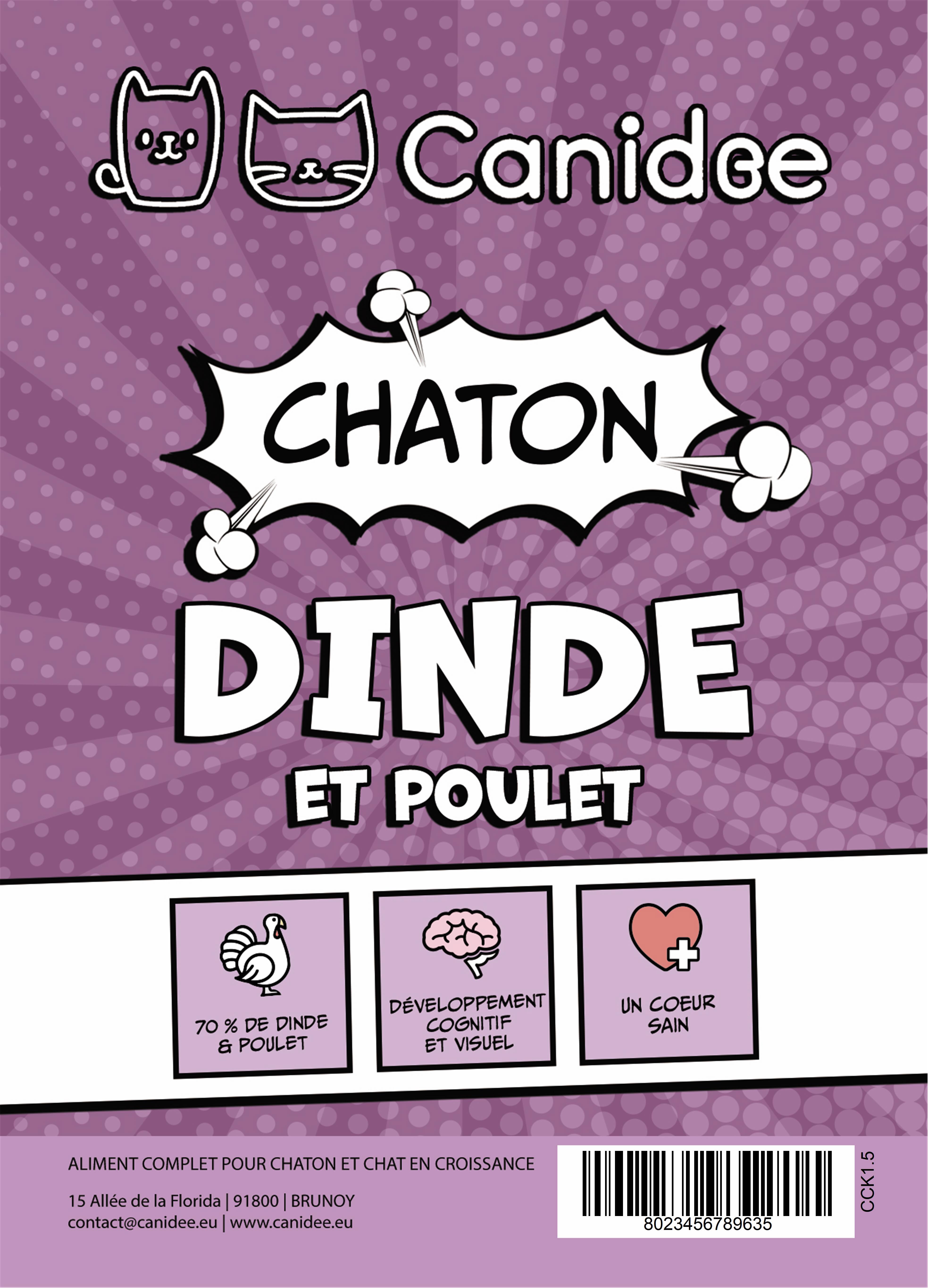 Croquettes Chaton   dinde et au poulet ont été spécialement conçues pour accompagner les chatons dans leurs premiers mois