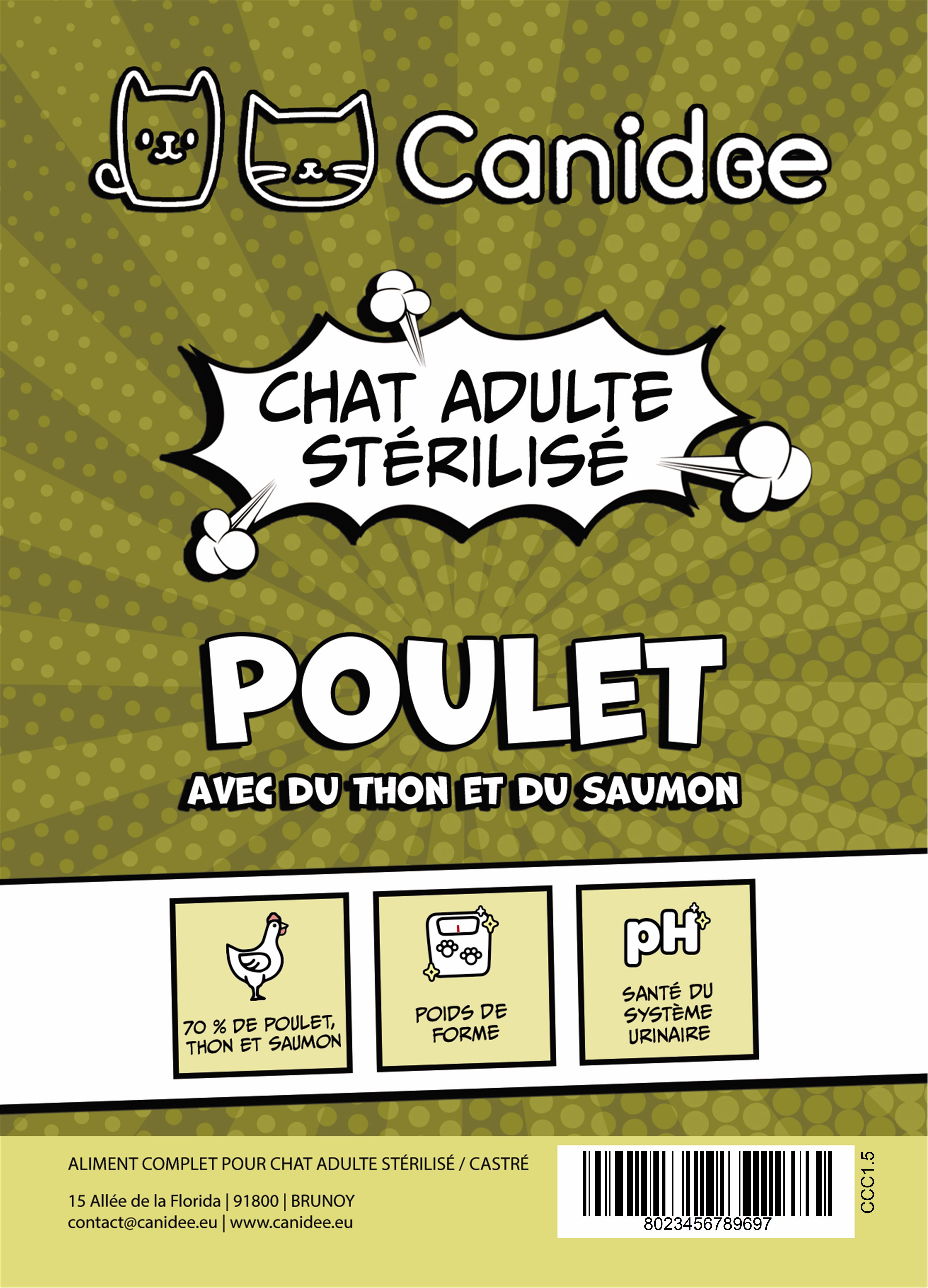 Croquettes Chat Adulte Stérilisé Haute Protéine