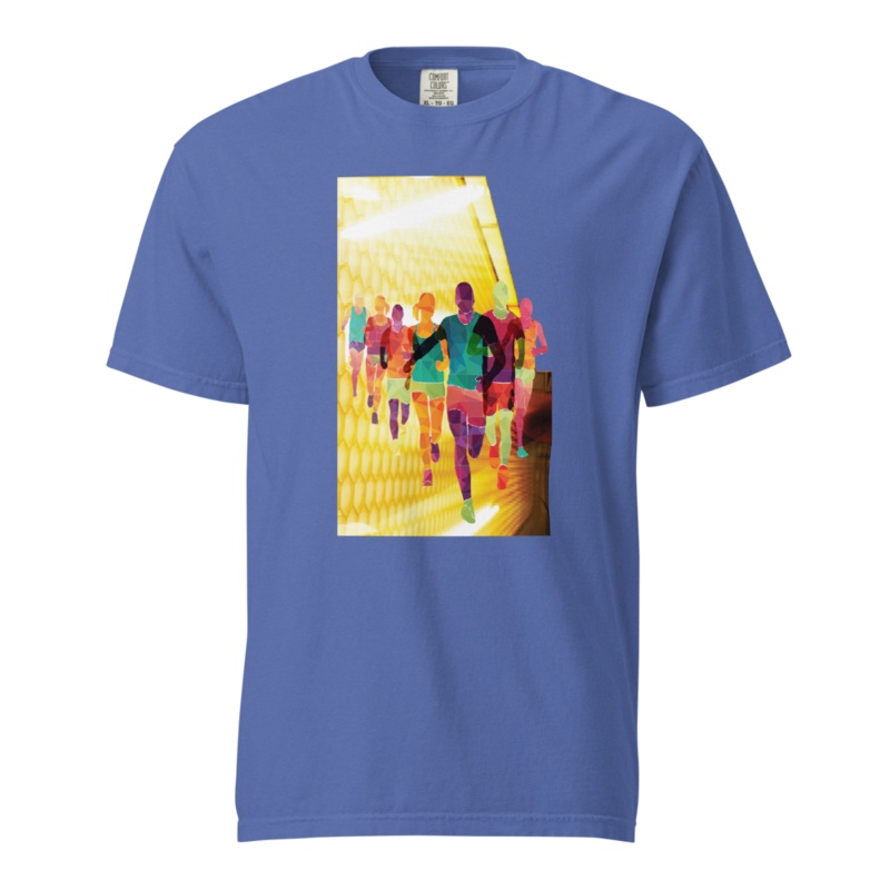 Unisex garment-dyed heavyweight t-shirt, just Run, Miles to Go 