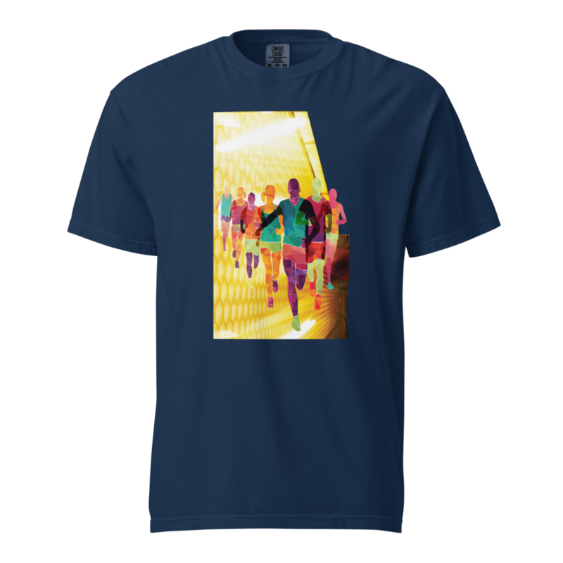 Unisex garment-dyed heavyweight t-shirt, just Run, Miles to Go