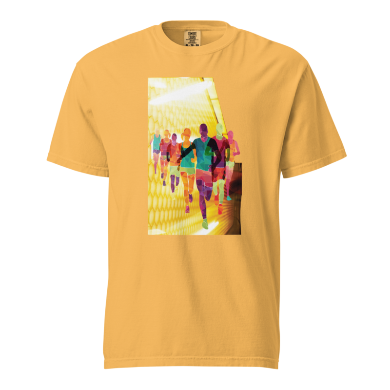 Unisex garment-dyed heavyweight t-shirt, just Run, Miles to Go 